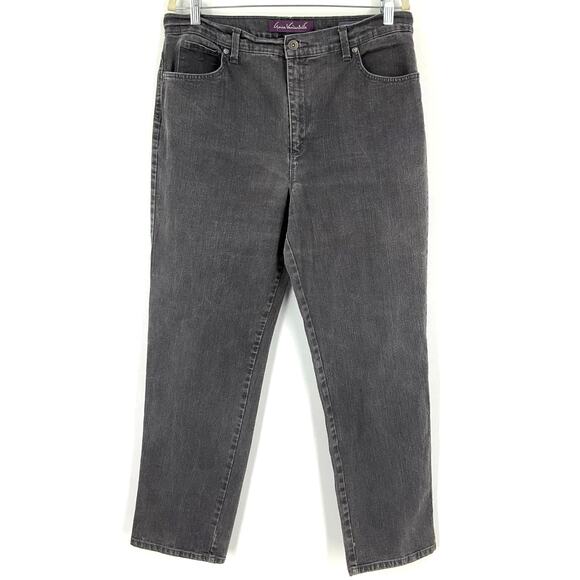 Gloria Vanderbilt Amanda Straight Leg Jeans Gray Wash Size 18 - Picture 1 of 8
